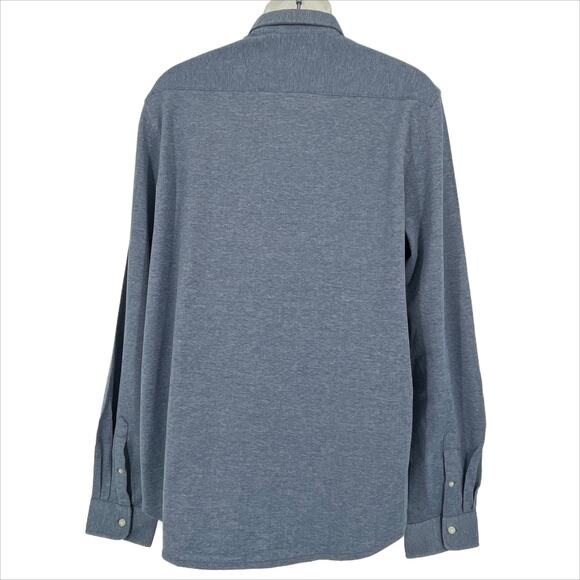 Jos A Bank Comfort Stretch Tailored Shirt in Blue Size X-Large - Picture 3 of 12